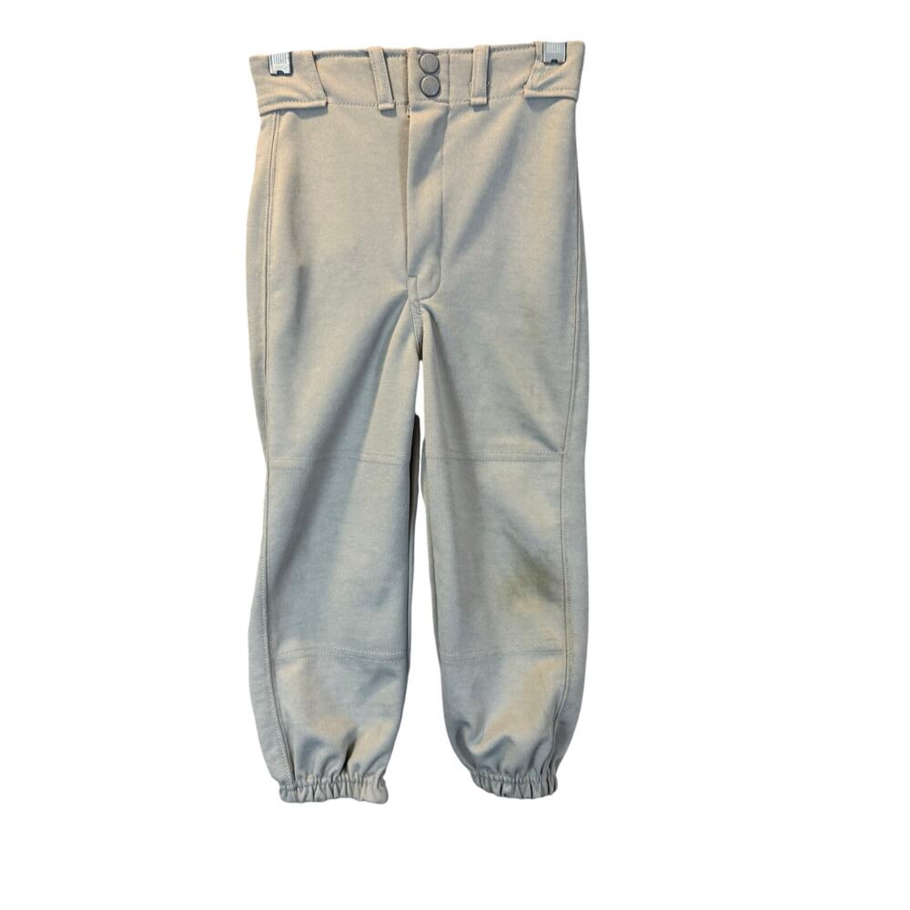 Franklin Baseball Pants Knickers Youth XS Gray Elastic Ankle Little Kid